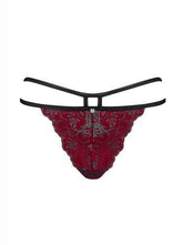 Sugestina Sexy Kanten Slip - Zwart/Rood - PlayForFun